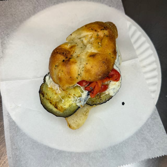 Grilled Eggplant Stuffed Garlic Knots.
