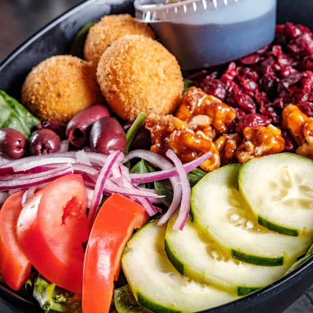 The Crispy Goat Cheese Salad.