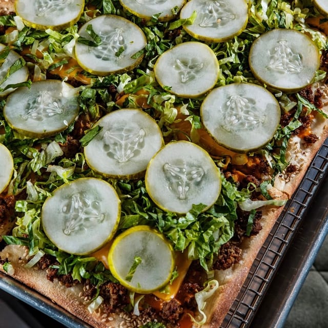 Grandma Big Mac Pizza.
