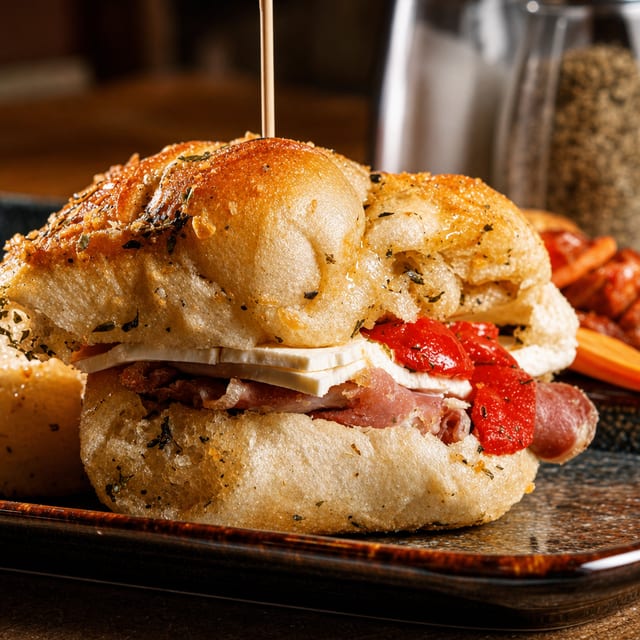 Prosciutto Stuffed Garlic Knots.