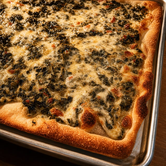 Grandma Artichoke & Spinach Dip Pizza.