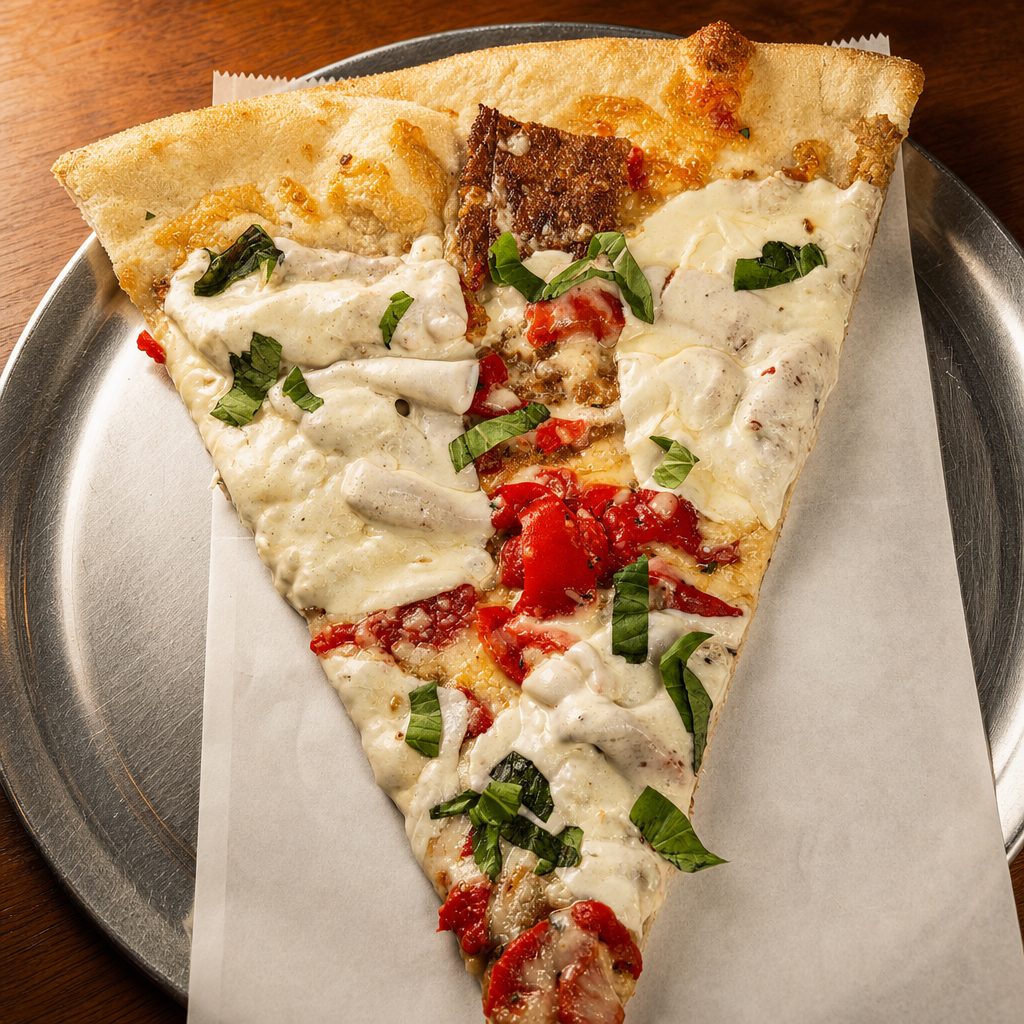 Eggplant Roasted Pepper, Slice.