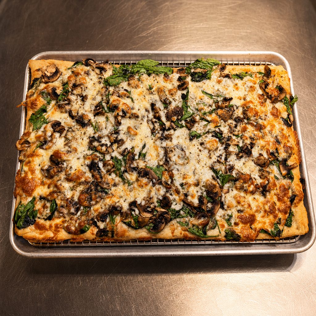 Spinach Mushroom Truffle Oil Grandma.