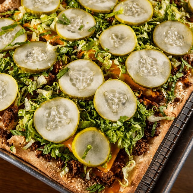 Grandma Big Mac Pizza.