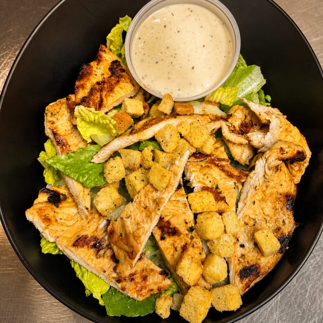 Grilled Chicken Caesar Salad.